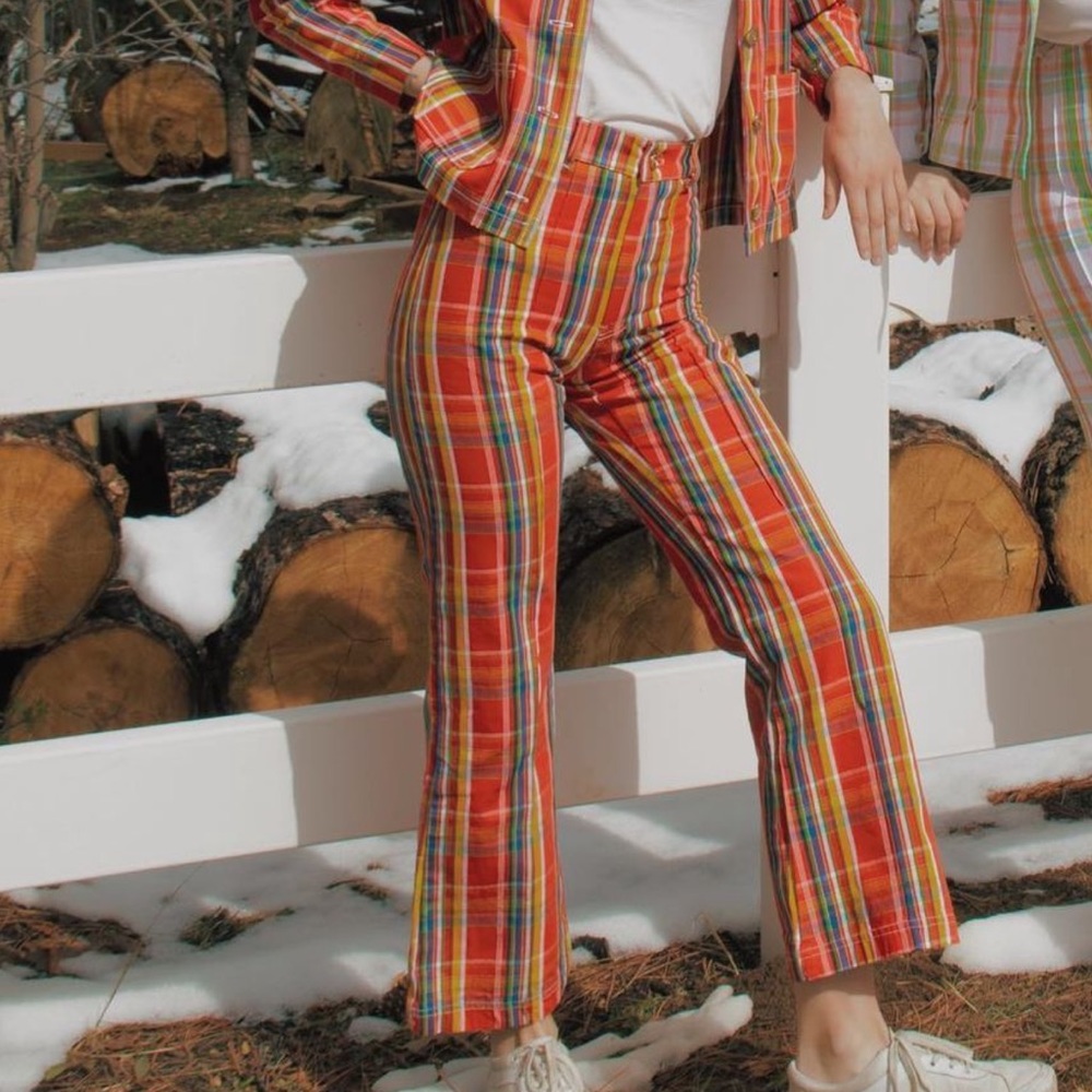 Big Bud Press Red Plaid Western Pants XL